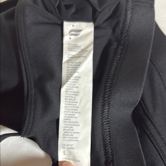 Fabletics Black Sports Bra  Clip Back SKU 0036 - Picture 7 of 8